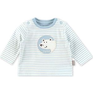 Sigikid Baby-jongens Classic shirt met lange mouwen van biologisch katoen T-shirt, wit/blauw, 50