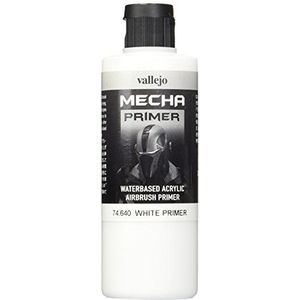 Vallejo AV Mecha acrylverf voor airbrush, witte primer, 200 ml