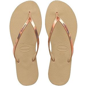 Havaianas You Metallic, teenslippers voor dames, Grijs (Zand), 37/38 EU