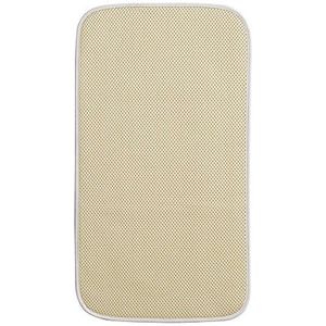iDesign iDry afdruipmat klein, dunne spoelbakmat van polyester voor het snel drogen van servies, tarwe-/ivoorkleurig