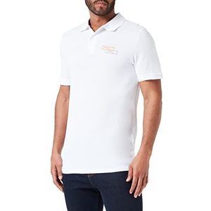 Jack & Jones Men's JCOSPACE Logo SS FST Polo Shirt, Wit, L