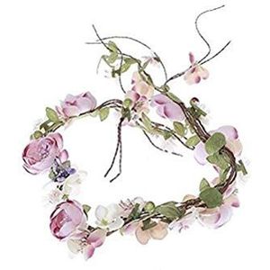 Winslet Bloemenkrans voor dames en meisjes, krans, bloemenslinger, hoofdband, armband set voor bruiloft