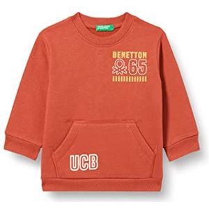 United Colors of Benetton Sweatshirt met ronde hals en lange mouwen voor kinderen en jongeren, baksteenrood 1a1, 98