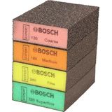 Bosch - Expert S471 - Standaard Schuursponzen - Ø 69 x 97 x 26 mm - 20 Stuks - Grof/Middel/Fijn/Superfijn
