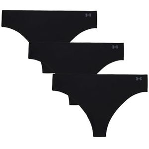 Under Armour - Pure Stretch No Show - Thong Pant - 3 Pack - Zwart