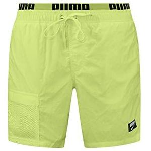 PUMA Men's Utility Mid Board Shorts, Fast Yellow, L, Fast Yellow, L