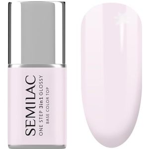 Semilac - S253 Natural Pink - 3in1 One Step Glossy Gel Nagellak - 7 ml