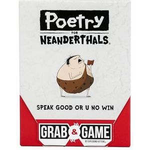 Poetry For Neanderthals Grab & Game by Exploding Kittens - Laugh-Out-Loud Card Games for Families & Party Games Ages 7+ - 60 Cards, 200+ Words, Single-Syllable Guessing Fun for Parties & Groups