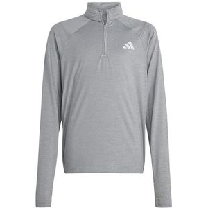 adidas - Goto PZ 1/4 Zip Longsleeve T-shirt - Grijs - Polyester/Elastaan