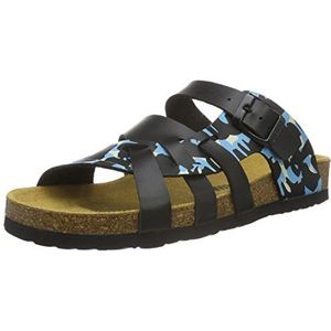 Dr. Brinkmann Dames 700943 slippers, meerkleurig zwart blauw, 42 EU