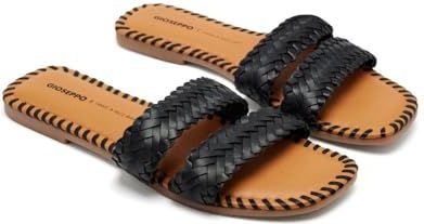 GIOSEPPO - Perham - Platte Sandaal - Zwart