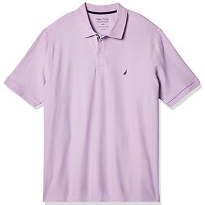 Nautica Men's Classic Fit Short Sleeve Solid Performance Deck Polo Shirt, Lavendula, LT Tall