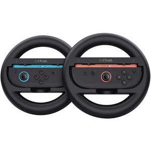 GXTrust Joy-Con Stuurwiel voor Nintendo Switch 2, Racing Wheel Accessoires, Race Stuur voor Mario Kart World Racegames, Stuurwiel Set 2 Stucks, Zwart