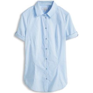 ESPRIT Dames Regular Fit blouse 054EE1F001 van Popeline, blauw (skyblue 481), 38