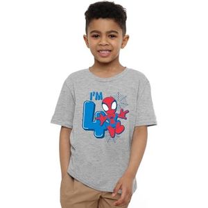 Spiderman Leuke Spidey Verjaardag 4 Unisex Kids T-shirt, Athletic Heather, 12-13 Jaar, Atletische Heather, 12-13 jaar