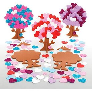 Baker Ross AX738 Love Heart Kits - Pack van 5, Foam Peel en Stick Valentines Arts en Crafts Activiteiten voor kinderen