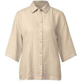 Street One - Mousseline Overhemd Blouse - Beige