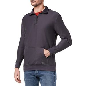 TOM TAILOR Denim Uomini Troyer Sweater 1034005, 29476 - Coal Grey, XL