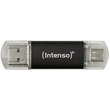 Intenso Twist Line 256 GB, Dual USB-stick 3.2 Gen 1x1, USB-C en USB-A, 70 MB/s, antraciet