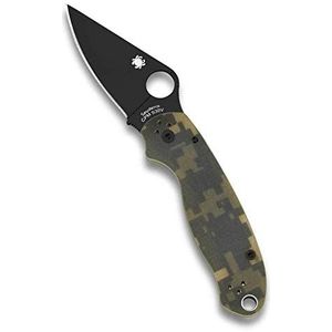 Spyderco Para 3 Camo Signature Opvouwbaar Utility Zakmes met 7,5 cm zwart roestvrijstalen lemmet en G-10 handvat - alledaagse draagtas - PlainEdge - C223GPCMOBK