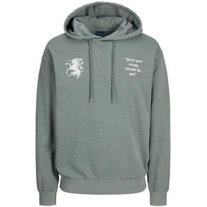 Jack & Jones JORCHARGE Washed Sweat Hood STYD, Laurel Wreath, S