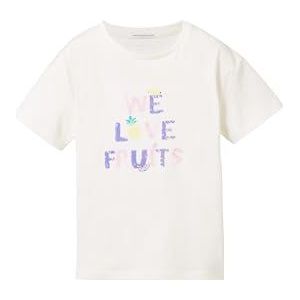 TOM TAILOR T-shirt voor meisjes, 10315 - Whisper White, 92/98 cm