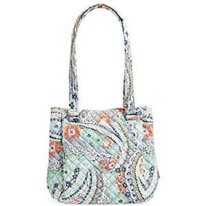 Vera Bradley Dames schoudertas meerdere vakken handtas Citrus Paisley – gerecycled katoen, eenheidsmaat