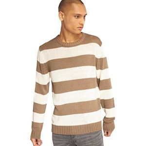 Urban Classics Gestreepte sweater voor heren, meerkleurig (beige/offwhite 01430), XL