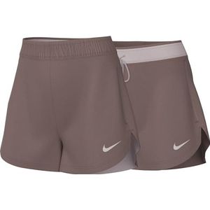 Nike Dames Mid Thigh Length Short W Nk Attack Df Mr 5In Short, Smokey Mauve/Htr/Reflective Silv, DX6024-208, S