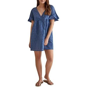 women'secret Tuniek jurk voor dames, Medium Blauw, L