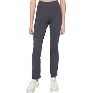 Trendyol Dames Sportkleding Hoge Taille Rechte Been Rechte Joggingbroek, Antraciet, M