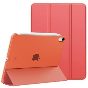MoKo for iPad Air 11 Inch Case 7th/6th Generation M3/M2 2025/2024, iPad Air 5th/4th Gen Case 2022/2020 10.9 Inch, Slim Hard PC Translucent Back Shell Cover, Support Touch ID,Tangerine