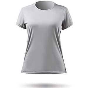 Zhik ZhikDry UV Active Short Sleeve Top voor dames, grijs, licht, sneldrogend, UV-bescherming en SPF-eigenschappen