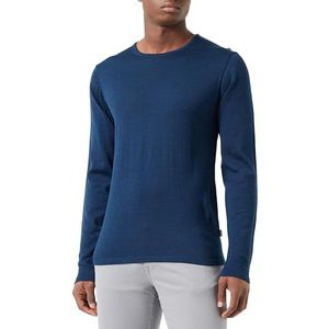 CASUAL FRIDAY Heren Kent Merino Crew Neck Knit Pullover, 1940241/Dress Blues Melange, S