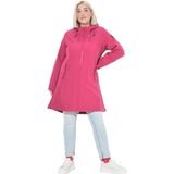 Ulla Popken - Functionele Mantel - Pink - Regenjas - Met Capuchon