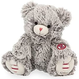 KALOO - Rode pluche beer Maé Grey Prestige 24 cm – kleine teddybeer van zijdeachtige vacht – bijzonder zacht voor baby's – vanaf de geboorte, K223001