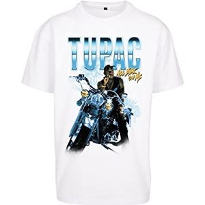 Mister Tee Heren T-Shirt Tupac All Eyez On Me Anniversary Oversize Tee White S, wit, S