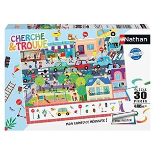 Nathan 86152 Kinderpuzzel, 45 stukjes, in de dierentuin, voor meisjes of jongens vanaf 5 jaar, hoogwaardige puzzel, dik en duurzaam karton