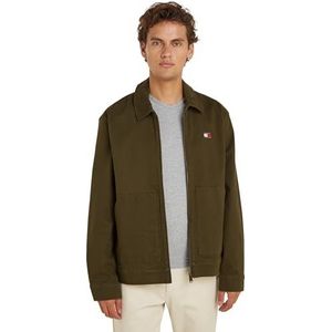 Tommy Jeans Heren TJM REG KATOEN JAS EXT, Drab Olijfgroen, XXL, Drab Olijfgroen, XXL