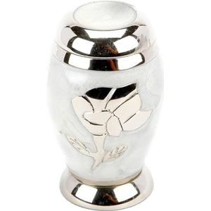 Urns UK Crewe Crematie Ashes Keepsake Metalen Urn, Messing, Parel, 10 x 8 x 13 cm