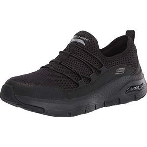 Skechers Dames Arch Fit Lucky Thoughts Sneakers, Black Mesh Trim, 37.5 EU