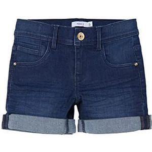 Name It Korte broek voor meisjes, Medium Blauw Denim, 122 cm