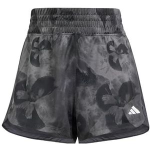 adidas Dames Pacer Essentials AOP Flower Tie-Dye Knit Korte Shorts, XL Zwart, Zwart, XL