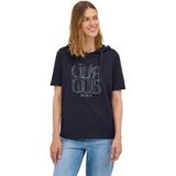 CECIL - Hoodie - Zwart - Katoen-Modaalmix