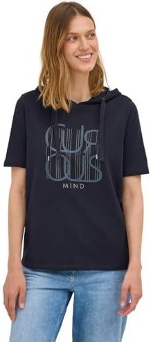 CECIL - Hoodie - Zwart - Katoen-Modaalmix