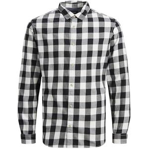 JJEGINGHAM Twill Shirt L/S NOOS PLS, whisper white, 6XL