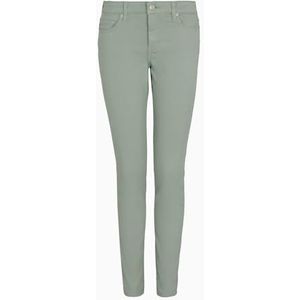 Armani Exchange Dames Arte Sella, super skinny, logopatch, jeans, groen, 26, sage, 26