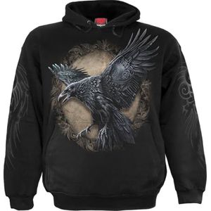 Spiral Raven Wise Heren Trui met capuchon - zwart - XL
