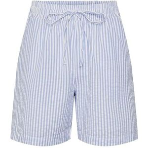 PIECES - PCSally - Broek - Lichtblauw/Wit - Katoen - High Waist
