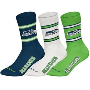 Huddle Sokken ' NFL Seattle Seahawks Crew '  navy / limoen / wit